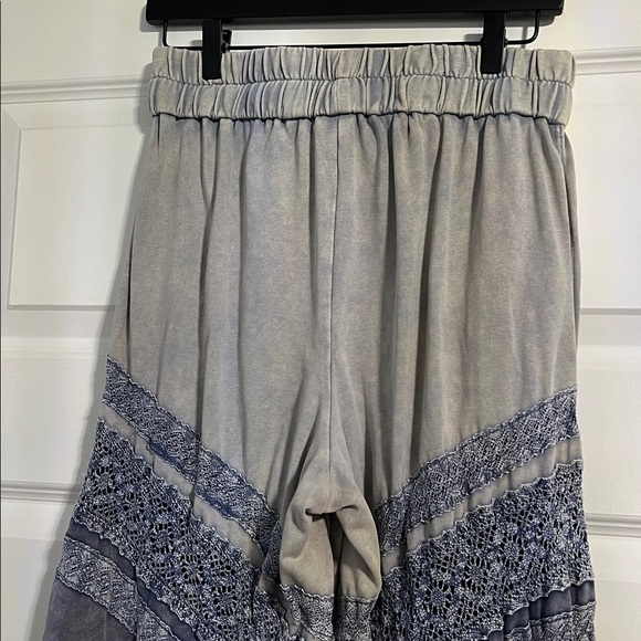 Oli & Hali Bohemian NWOT Wide Leg Pants Lace & Terry - Picture 8 of 10